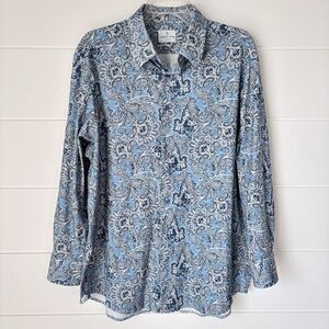 Emanuel Berg Modern 4 Flex Stretch Sport Paisley Button-Down Shirt